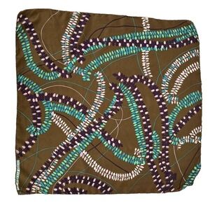 vintage louis feraud designer silk scarf neckerchief square hand rolled art 60s